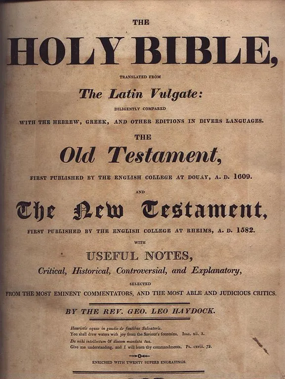 Haydock Title Page, 1st Edition Haydock Title Page, 1st Edition