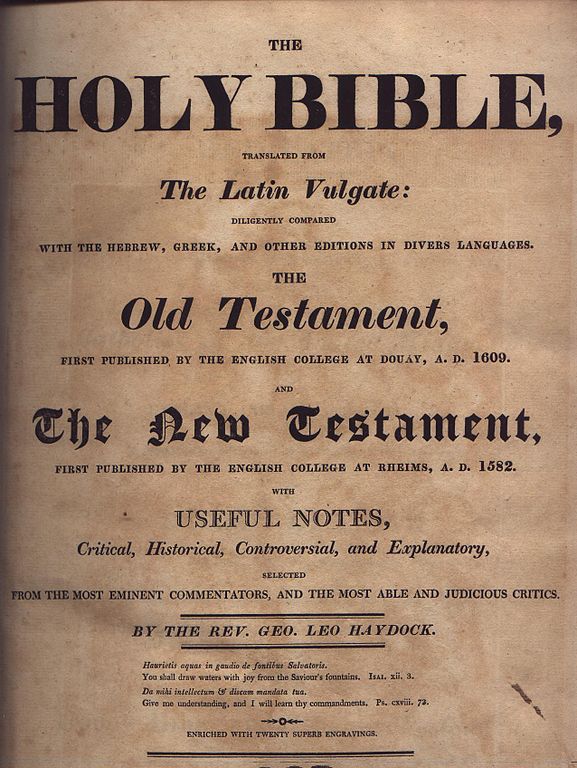 Haydock Title Page, 1st Edition